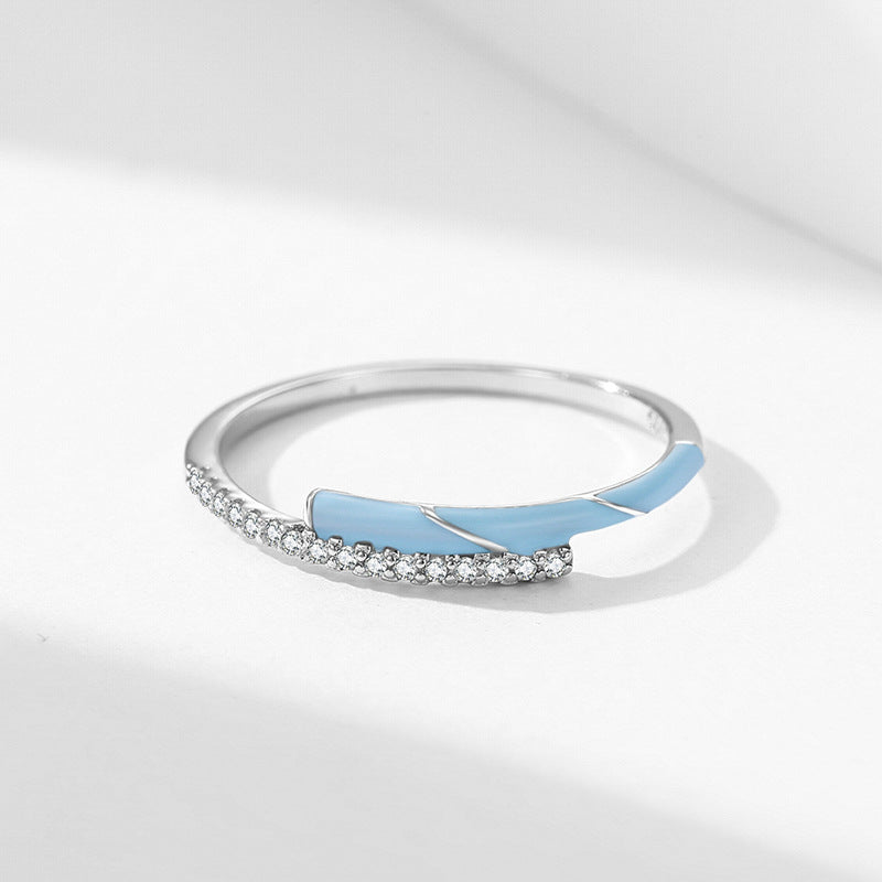 Special Blue Ring - Unique Two-Tone Ring Design