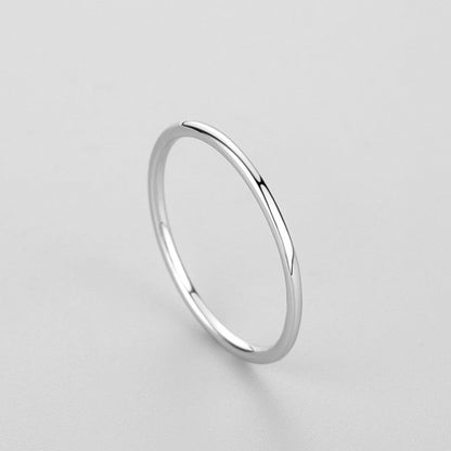 Minimalistic Ring - Sleek Simple Silver Band