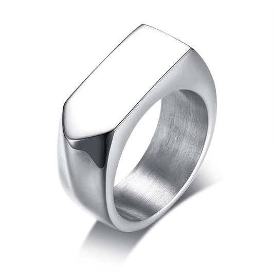 Pentagon Ring - Modern Geometric Silver Band