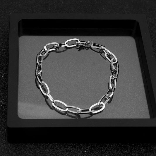 Rolo Bracelet - Chunky Silver Chain Bracelet
