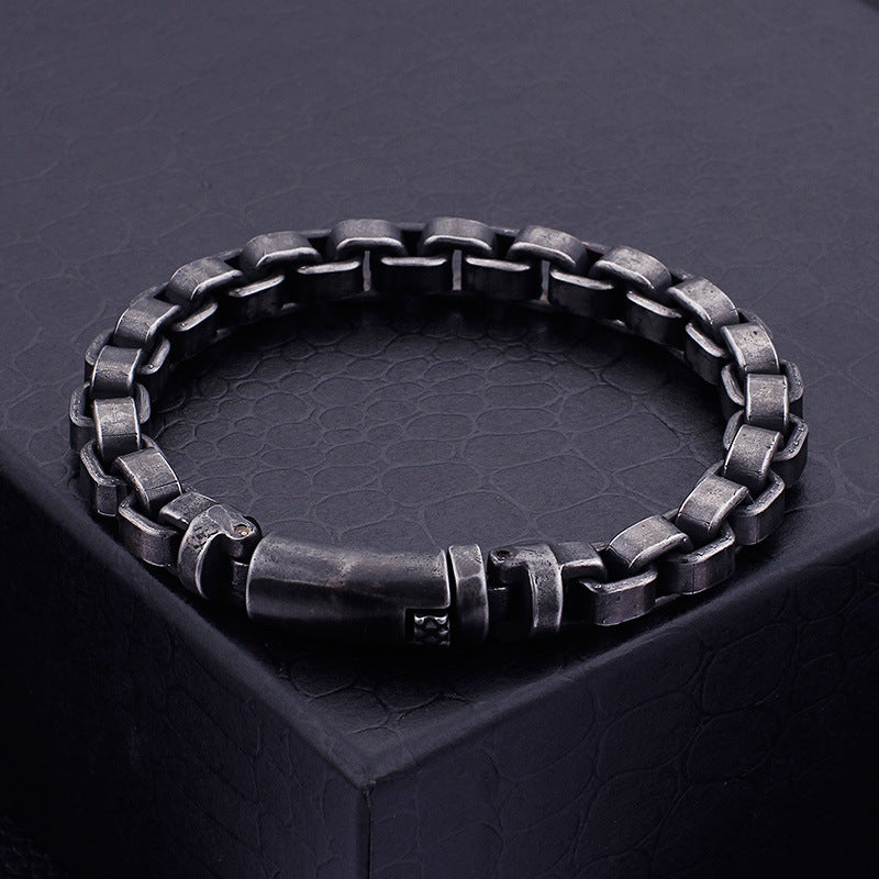 Rustic Bracelet - Bold Black Industrial Style