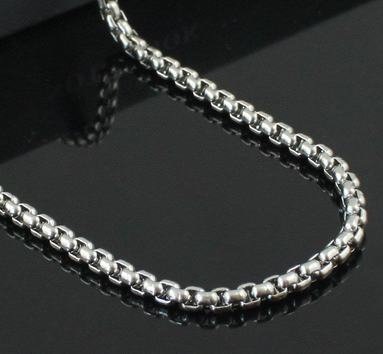 Box Chain - Polished Silver Chain Necklace