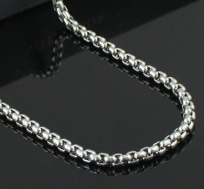 Box Chain - Polished Silver Chain Necklace