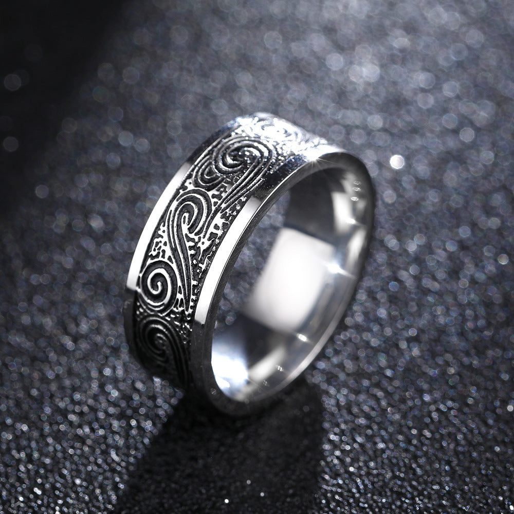 Detailed Ring - Intricate Silver Engraved Band