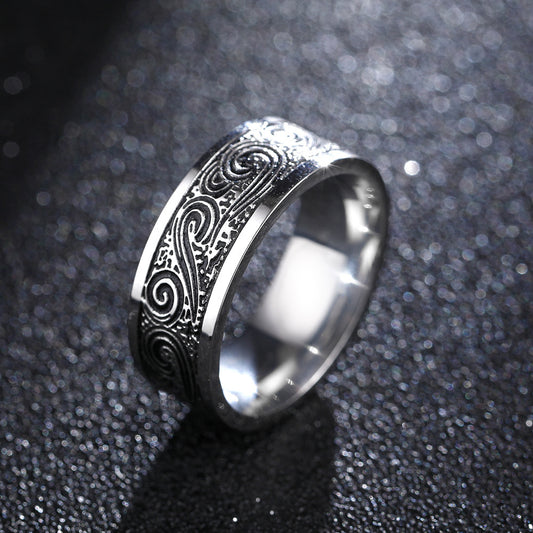 Detailed Ring - Intricate Silver Engraved Band
