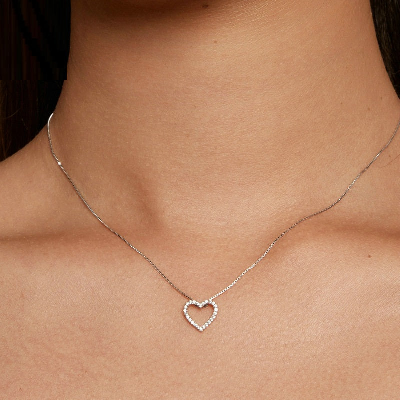 Heart-Shaped Necklace - Delicate Romantic Jewelry