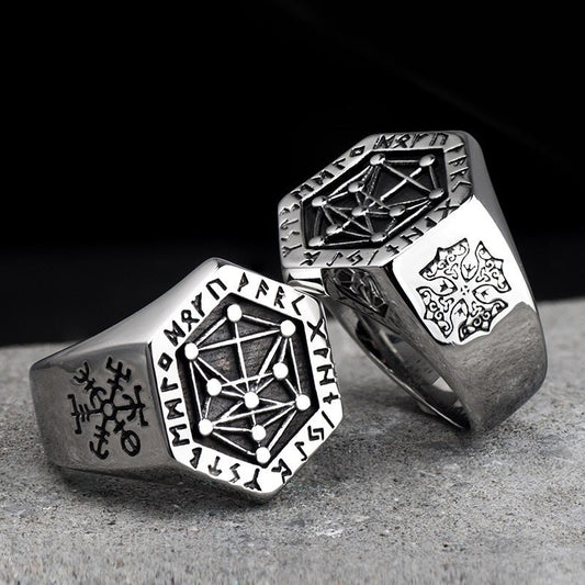 Viking Ring - Bold Silver Rings with Norse Design