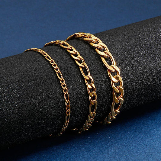 Figaro Bracelet - Classic Gold Chain Bracelet