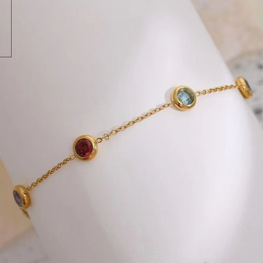 Colorful Bracelet - Vibrant Gemstone Chain