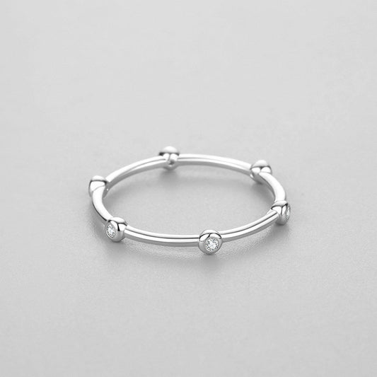 The Arch Ring - Unique Silver Design with Beaded Details